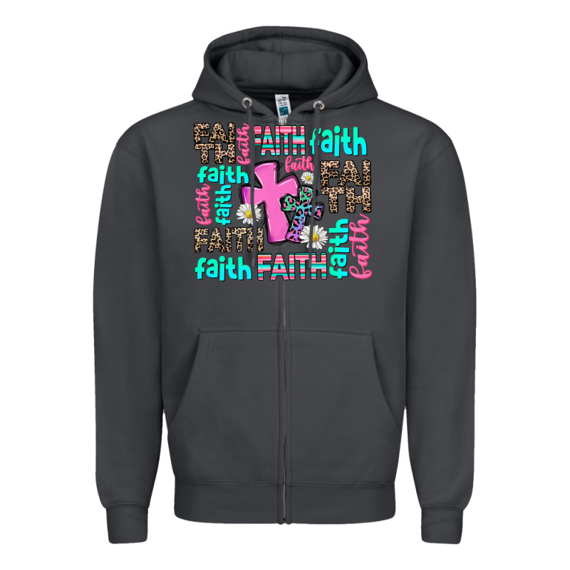 Faith With Cross Zipper Hoodie by AdoDesignShop | Teevron