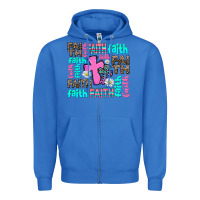 True Royal faith with cross Zipper Hoodie - AdoDesignShop