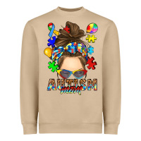 Mushroom messy bun autism mom Heavyweight Sweatshirt - RanaPortraitStore