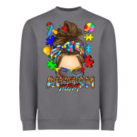 Storm messy bun autism mom Heavyweight Sweatshirt - RanaPortraitStore