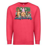 Cardinal Gnome Bunny Happy Eater Day Premium Sweatshirt - NancyCooperArtShop