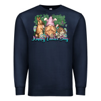 Navy Gnome Bunny Happy Eater Day Premium Sweatshirt - NancyCooperArtShop