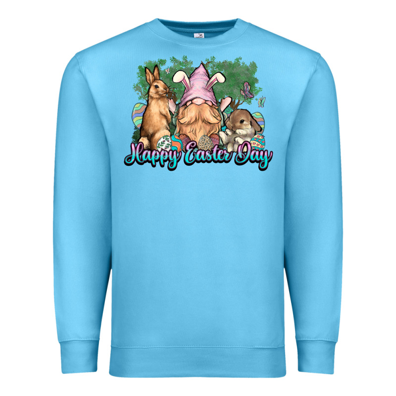 Gnome Bunny Happy Eater Day Premium Sweatshirt by NancyCooperArtShop | Teevron