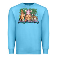 Ocean Blue Gnome Bunny Happy Eater Day Premium Sweatshirt - NancyCooperArtShop