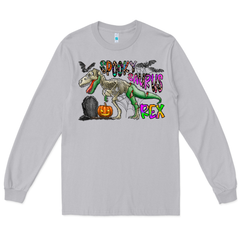 Spooky Saurus Rex Long Sleeve Tee by CowhideDigitalArt | Teevron