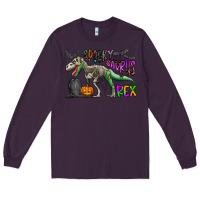 Plum spooky saurus rex Long Sleeve Tee - CowhideDigitalArt