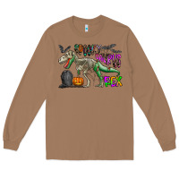 Toasted Coconut spooky saurus rex Long Sleeve Tee - CowhideDigitalArt