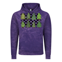 Cloud Purple checkered trees Vintage Hoodie - MaliasSmallBusiness