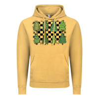 Vintage Mustard checkered trees Vintage Hoodie - MaliasSmallBusiness