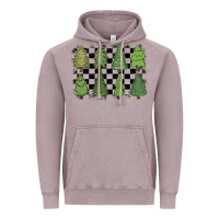 Vintage Zinc checkered trees Vintage Hoodie - MaliasSmallBusiness