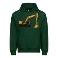 Forest Green Excavator Urban Hoodie - LillyAllenDesigns