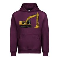 Mauve Wine Excavator Urban Hoodie - LillyAllenDesigns