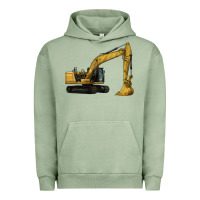 Pigment Oil Green Excavator Urban Hoodie - LillyAllenDesigns