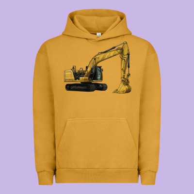 Excavator Urban Hoodie Designed By Lillyallendesigns