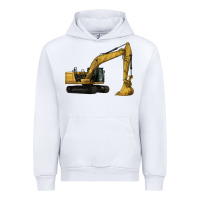 White Excavator Urban Hoodie - LillyAllenDesigns
