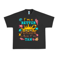 Pigment Black i m a better person when i m tan Urban Heavy Tee - texasbilliewilder
