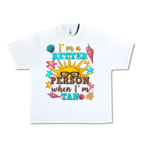 White i m a better person when i m tan Urban Heavy Tee - texasbilliewilder