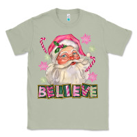 Matcha Pink Believe Santa Christmas Classic Tee - FaDigitalArtStudio