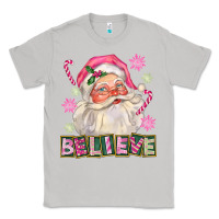 Moon Dust Pink Believe Santa Christmas Classic Tee - FaDigitalArtStudio