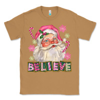 Pink Believe Santa Christmas Classic Tee | Teevron