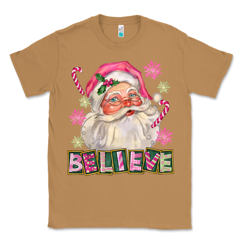 Pink Believe Santa Christmas Classic Tee by FaDigitalArtStudio | Teevron