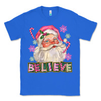 True Royal Pink Believe Santa Christmas Classic Tee - FaDigitalArtStudio