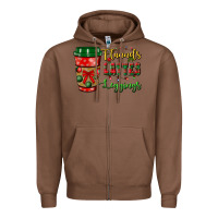 Chestnut flannels lattes leggings Zipper Hoodie - BundleAndBundleShop