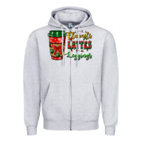 Heather Grey flannels lattes leggings Zipper Hoodie - BundleAndBundleShop