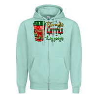 Seafoam flannels lattes leggings Zipper Hoodie - BundleAndBundleShop