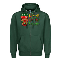 Sports Green flannels lattes leggings Zipper Hoodie - BundleAndBundleShop