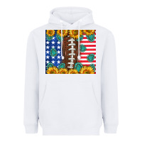 White American football and america Heavyweight Hoodie - NancyCooperArtShop