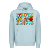 Blue Mist i love school Premium Hoodie - NancyCooperArtShop