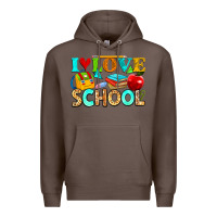 Coffee i love school Premium Hoodie - NancyCooperArtShop