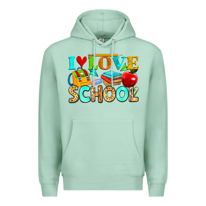 I Love School Premium Hoodie by NancyCooperArtShop | Teevron