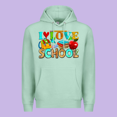 I Love School Premium Hoodie Designed By Nancycooperartshop