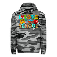 Slate Camo i love school Premium Hoodie - NancyCooperArtShop