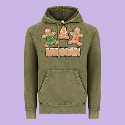 Vintage Hoodie gingerbread christmas