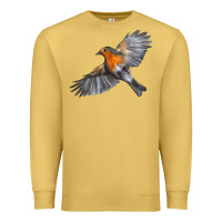 Antique Gold Flying American Robin Premium Sweatshirt - LillyAllenDesigns