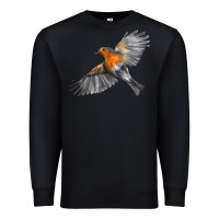 Black Flying American Robin Premium Sweatshirt - LillyAllenDesigns