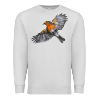 Dove Grey Flying American Robin Premium Sweatshirt - LillyAllenDesigns