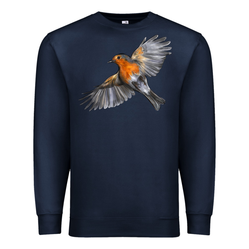 Flying American Robin Premium Sweatshirt by LillyAllenDesigns | Teevron