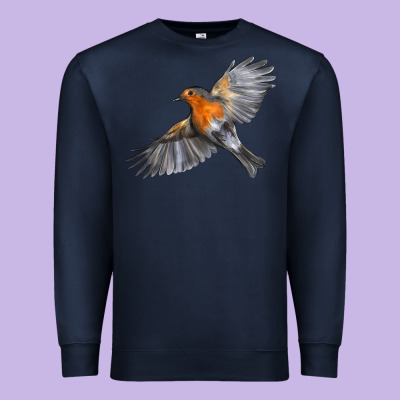 Flying American Robin Premium Sweatshirt Designed By Lillyallendesigns