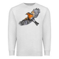 Oatmeal Heather Flying American Robin Premium Sweatshirt - LillyAllenDesigns