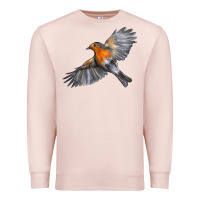 Pale Pink Flying American Robin Premium Sweatshirt - LillyAllenDesigns