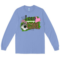 Colony Blue love my girl soccer Long Sleeve Tee - HRA Design Shop