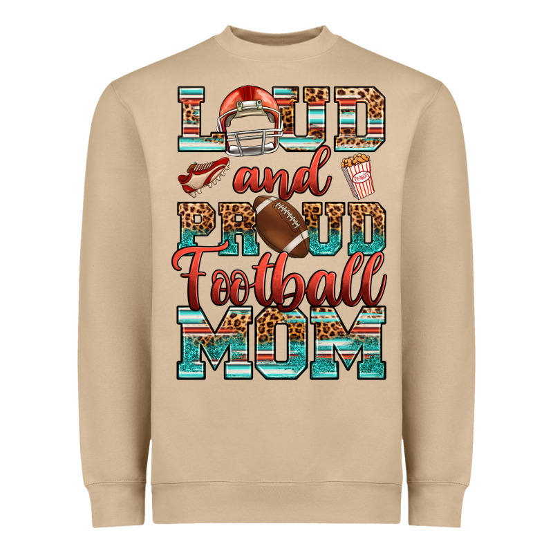 Loud And Proud Football Mom Heavyweight Sweatshirt by RanaPortraitStore | Teevron