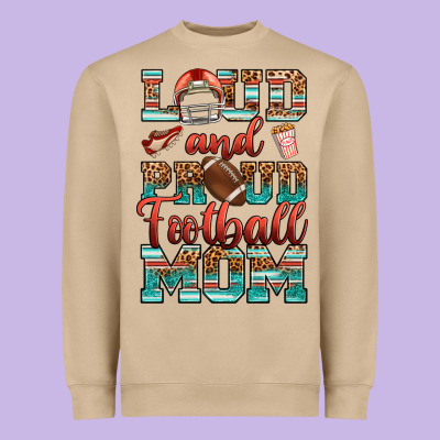 Heavyweight Sweatshirt loud and proud football mom