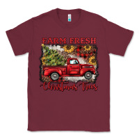 Burgundy farm fresh christmas trees Classic Tee - BarkalooDesign