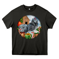 Asphalt ameraucana rooster christmas Heavy Core Tee - LillyAllenDesigns