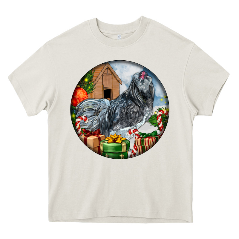 Ameraucana Rooster Christmas Heavy Core Tee by LillyAllenDesigns | Teevron